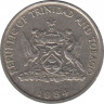 Монета. Тринидад и Тобаго. 25 центов 1984 год. ав.