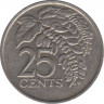 Монета. Тринидад и Тобаго. 25 центов 1984 год. рев.