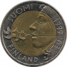 Монета. Финляндия. 10 марoк 1999 год. Курильщик. ав