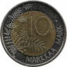 Монета. Финляндия. 10 марoк 1999 год. Курильщик. рев
