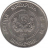 Монета. Сингапур. 10 центов 1990 год. ав.