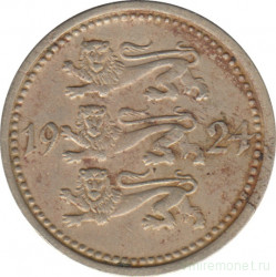 Монета. Эстония. 5 марок 1924 год.