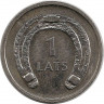 Монета. Латвия. 1 лат 2010 год. Подкова вниз. ав