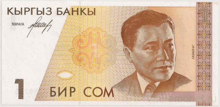 Банкнота. Кыргызстан. 1 сом 1994 год.