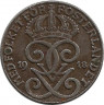 Монета. Швеция. 2 эре 1918 год. ав