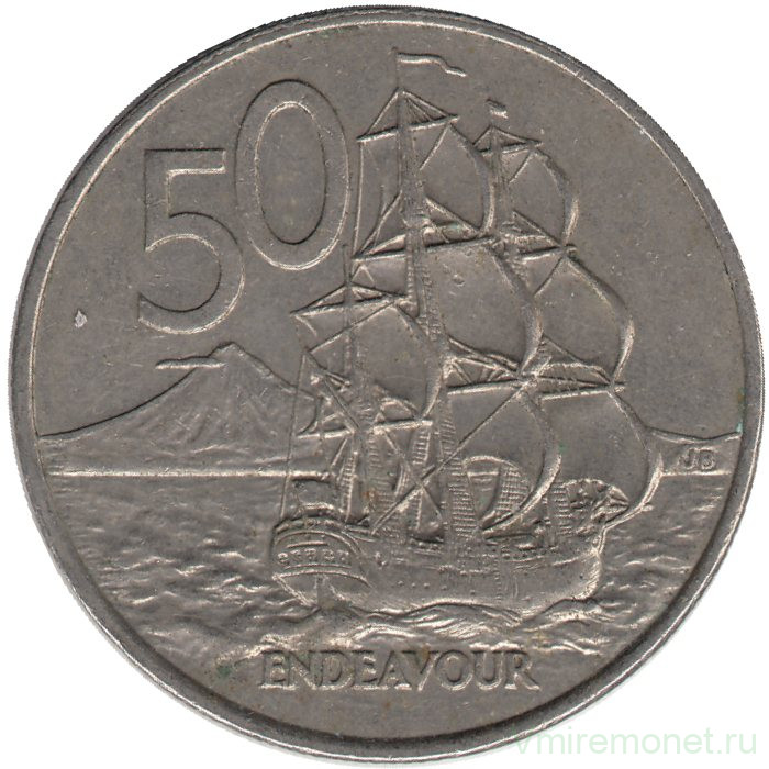 Монета. Новая Зеландия. 50 центов 2002 год. 