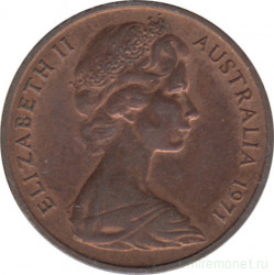 Монета. Австралия. 1 цент 1971 год.
