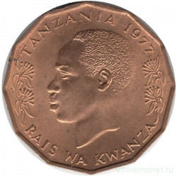 Монета. Танзания. 5 центов 1977 год.