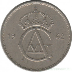 Монета. Швеция. 50 эре 1962 год.