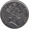 Монета. Фиджи. 20 центов 1997 год. ав.