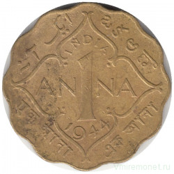 Монета. Индия. 1 анна 1944 год.