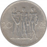 Монета. Чехословакия. 20 крон 1934 год. ав.