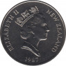 Монета. Новая Зеландия. 1 доллар 1987 год. 100 лет национальным паркам. рев.
