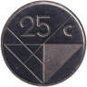 Монета. Аруба. 25 центов 1994 год.
