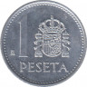 Монета. Испания. 1 песета 1987 год. рев.