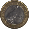 Монета. Джибути. 250 франков 2012 год. ав.