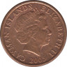Монета. Каймановы острова. 1 цент 2005 год. ав.