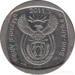 Монета. Южно-Африканская республика (ЮАР). 2 ранда 2011 год.