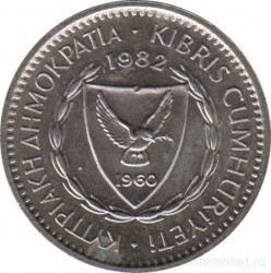 Монета. Кипр. 25 милей 1982 год.