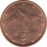 Монета. Словакия. 5 центов 2009 год. ав.
