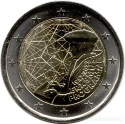 Монета. Италия. 2 евро 2022 год. 35 лет программе Эразмус.