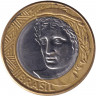 Монета. Бразилия. 1 реал 2005 год. 