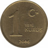 Монета. Турция. 1 куруш 2006 год. ав.