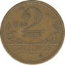 Монета. Бразилия. 2 крузейро 1946 год. ав.