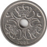 Монета. Дания. 1 крона 2006 год. ав.