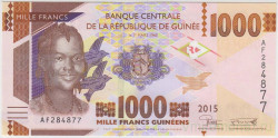 Банкнота. Гвинея. 1000 франков 2015 год. Тип 48а.