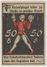 Бона. Нотгельд. Германия. Город Мёллн. 50 пфеннигов 1921 год. Вариант 1. рев.