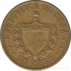 Монета. Куба. 1 песо 1985 год.