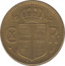  Монета. Исландия. 1 крона 1940 год. ав.