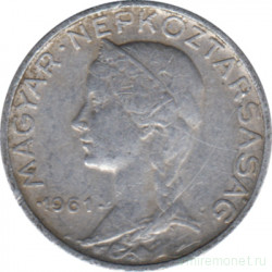 Монета. Венгрия. 5 филлеров 1961 год.