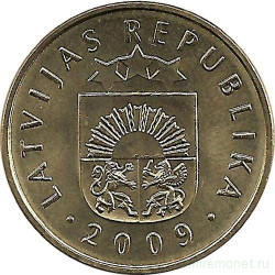 Монета. Латвия. 20 сантимов 2009 год.