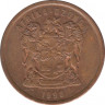Монета. Южно-Африканская республика (ЮАР). 5 центов 1998 год. ав.