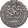 Монета. Южно-Африканская республика (ЮАР). 50 центов 1971 год. ав.