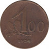 Монета. Австрия. 100 крон 1924 год. ав.