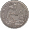 Монета. Перу. 1/2 динеро 1905 год. рев.