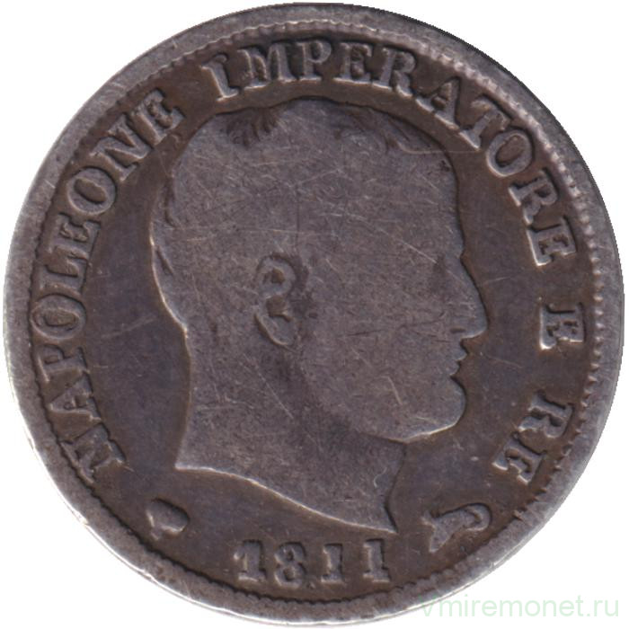 Монета. Италия. 5 сольдо 1811 год. Наполеон I Бонапарт.