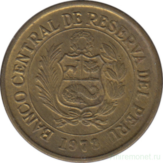 Монета. Перу. 10 сентаво 1973 год.