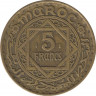 Монета. Марокко. 5 франков 1946 год. ав.