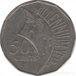 Монета. Австралия. 50 центов 2000 год. Милленниум.