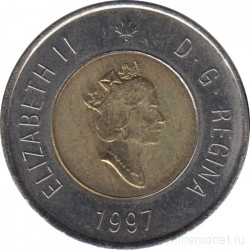 Монета. Канада. 2 доллара 1997 год.