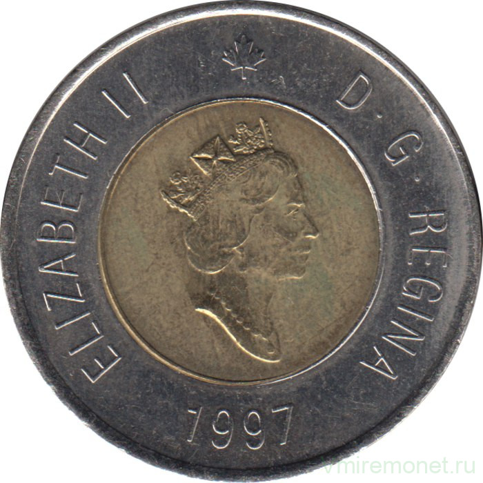 Монета. Канада. 2 доллара 1997 год.