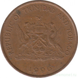 Монета. Тринидад и Тобаго. 1 цент 1996 год.