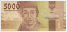 Банкнота. Индонезия. 5000 рупий 2016 год. Без модификаций. Тип 156a.