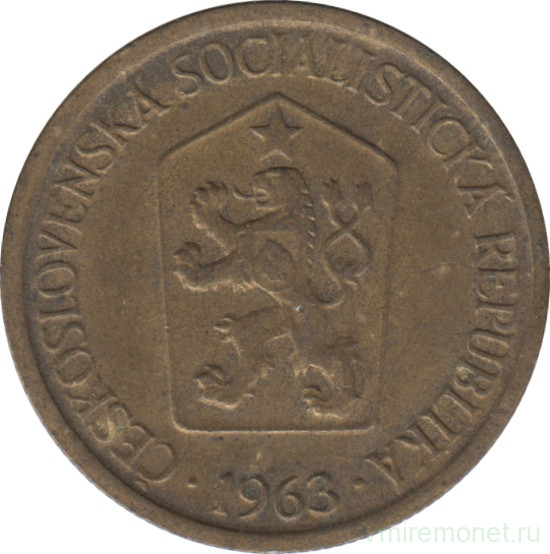 Монета. Чехословакия. 1 крона 1963 год.