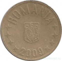 Монета. Румыния. 50 бань 2009 год.
