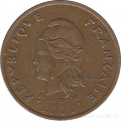 Монета. Новая Каледония. 100 франков 2002 год.